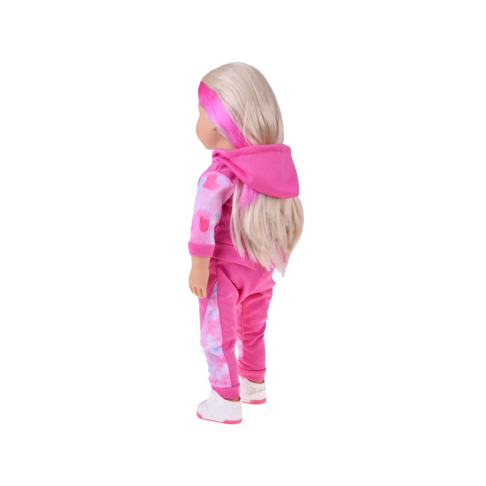 JOKO Veľká Bábika v Športovom Oblečení 48 cm s dlhými blond vlasmi a hudbou na batérie