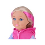 JOKO Veľká Bábika v Športovom Oblečení 48 cm s dlhými blond vlasmi a hudbou na batérie