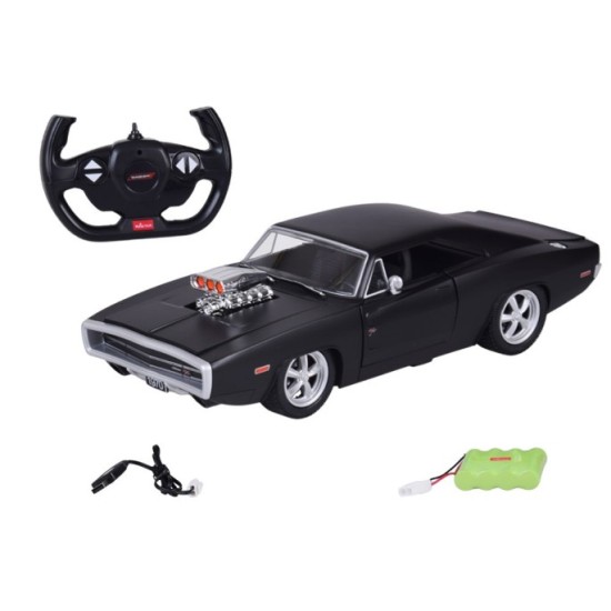 JOKO RC Auto Dodge Charger R/T 1970 na diaľkové ovládanie 33cm so svetlom a zvukom, otváracie dvere, kapota, kufor, matná čierne