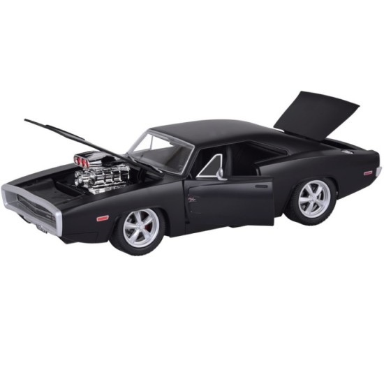 JOKO RC Auto Dodge Charger R/T 1970 na diaľkové ovládanie 33cm so svetlom a zvukom, otváracie dvere, kapota, kufor, matná čierne