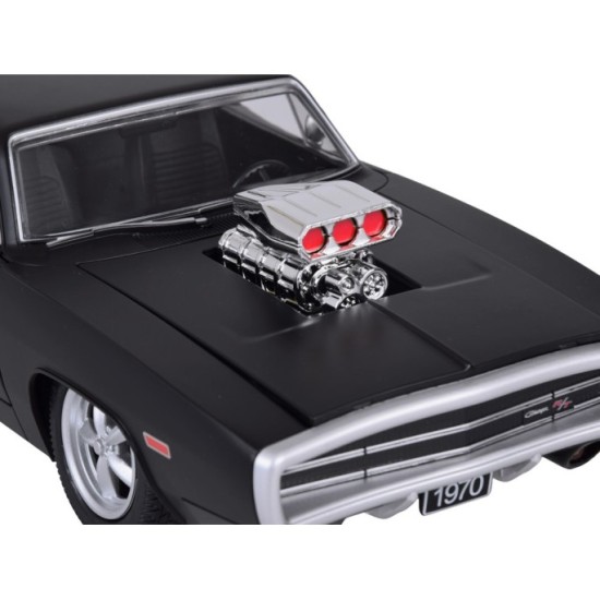 JOKO RC Auto Dodge Charger R/T 1970 na diaľkové ovládanie 33cm so svetlom a zvukom, otváracie dvere, kapota, kufor, matná čierne