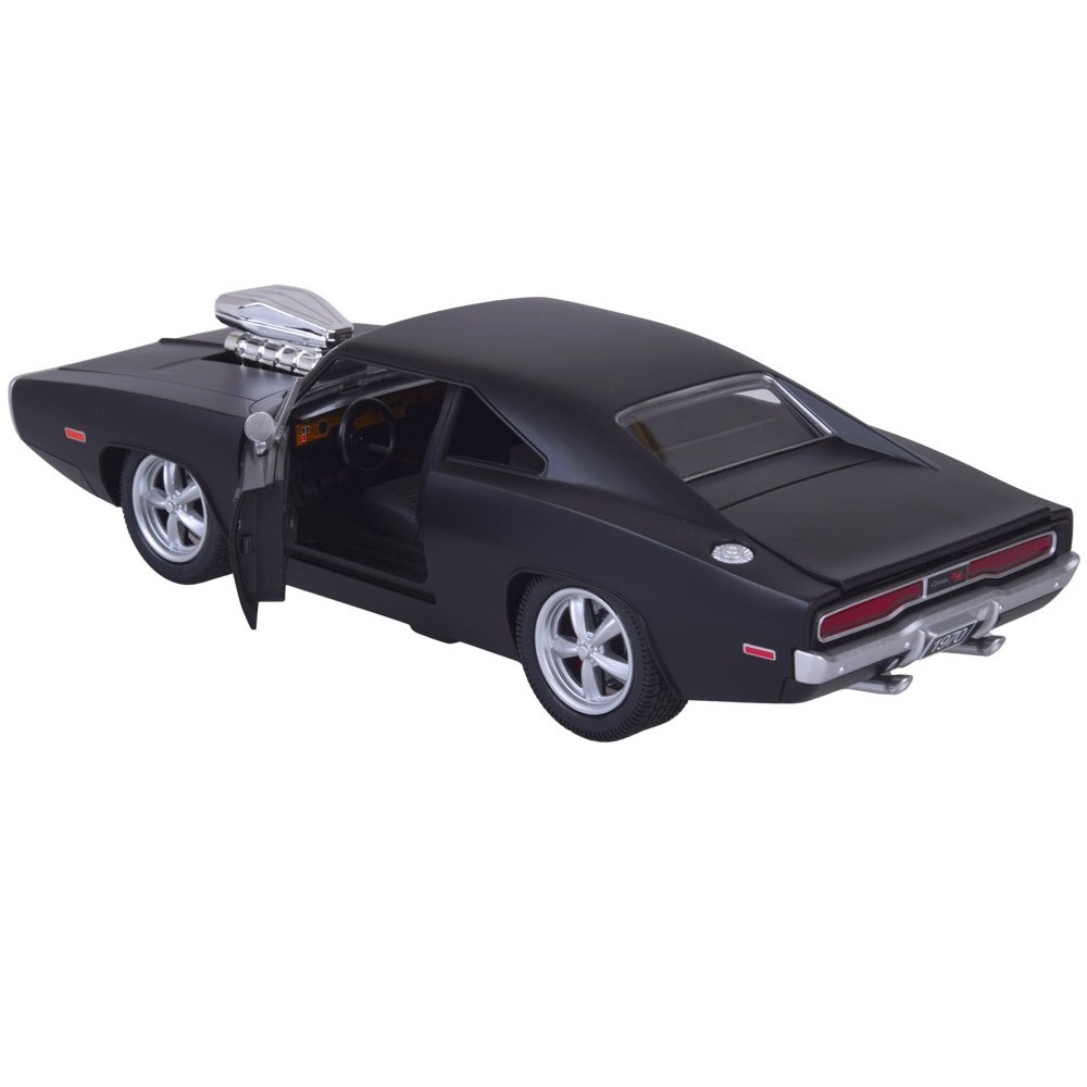 JOKO RC Auto Dodge Charger R/T 1970 na diaľkové ovládanie 33cm so svetlom a zvukom, otváracie dvere, kapota, kufor, matná čierne