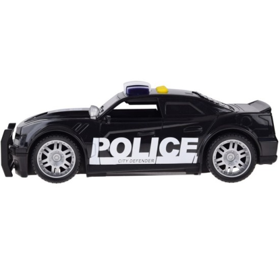 JOKO Policajné Auto so svetlom a zvukom na batérie, čierne