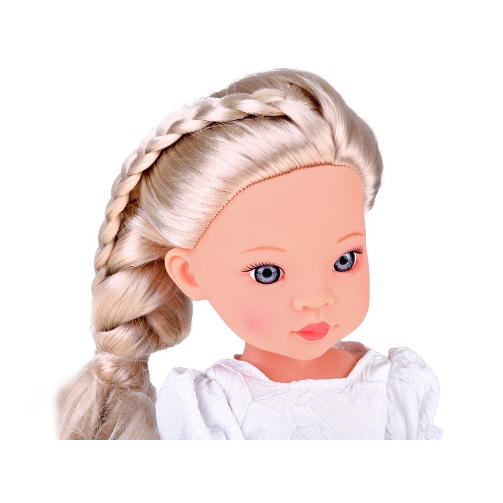 JOKO Bábika s Blond vlasmi v bielych šatách 33cm