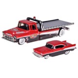 Maisto Kovový set 1:64 - odťahové vozidlo CHEVROLET Flatbed 1957 a CHEVROLET Bel Air