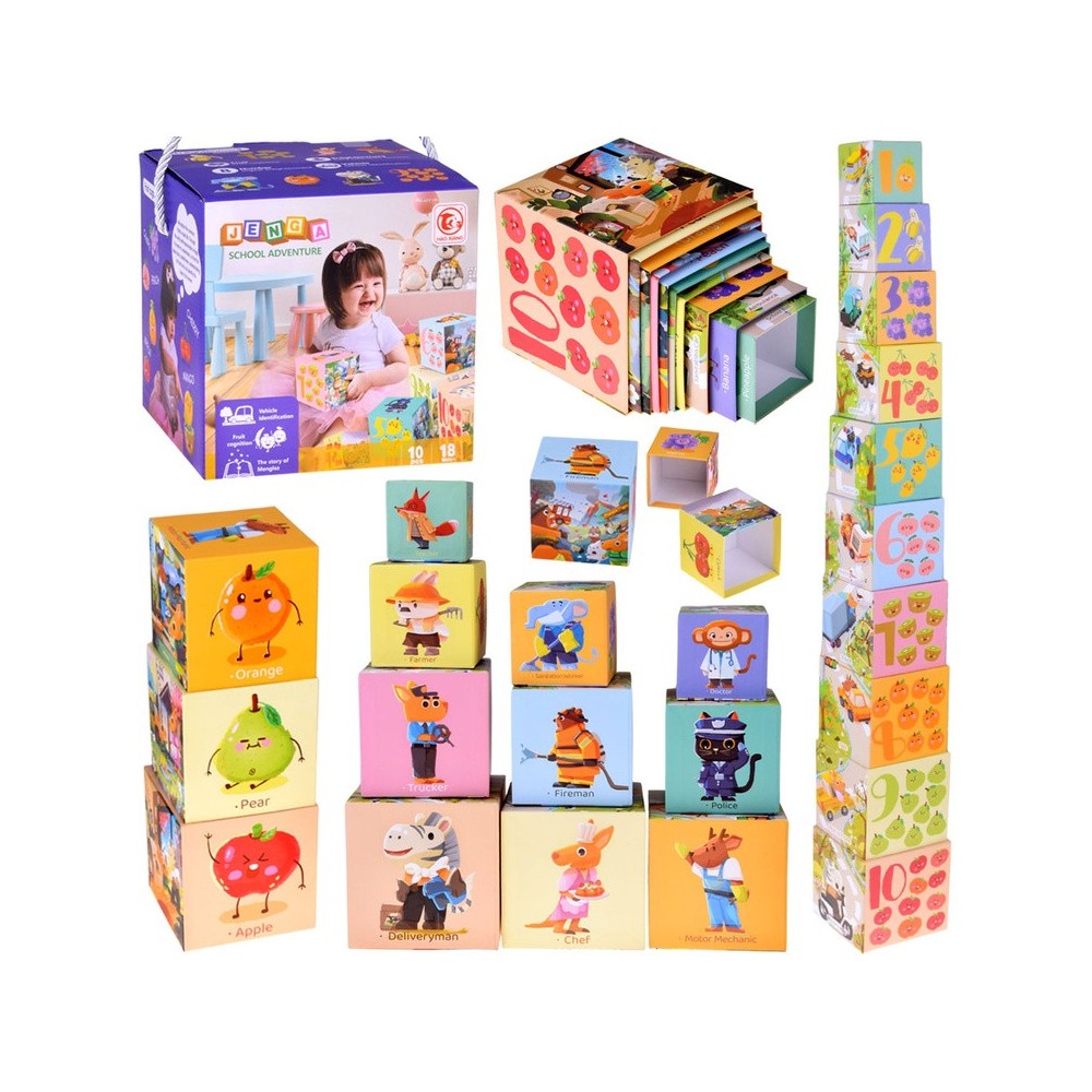 JOKO Vzdelávacie Puzzle Kocky pre deti
