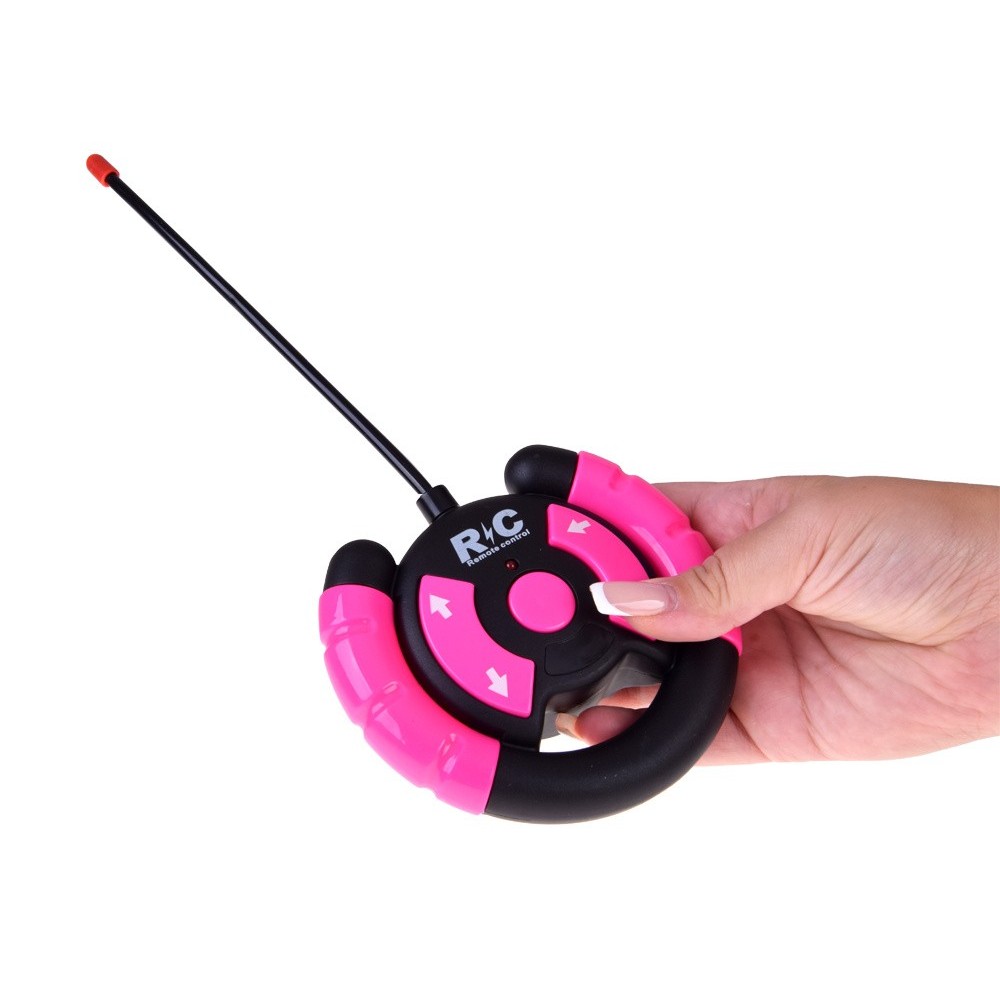 JOKO RC Auto Jeep na diaľkové ovládanie pre dievčatá + 2 Bábiky dievča a chlapec + USB nabíjací kábel, ružové