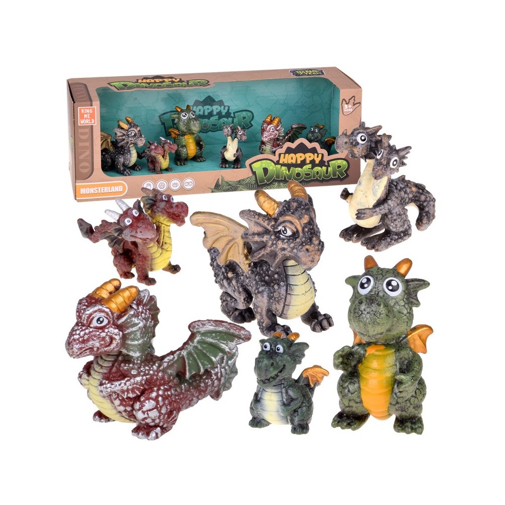 JOKO Sada Figúrky Rozprávkové Draky, Dinosaury 6ks