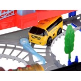 JOKO Elektrická Vlaková súprava 2v1 s Autobusom a Záveseným mostom s LED svetlom + hudba a zvuk