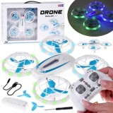 JOKO RC Dron, Akrobatická Kvadrokoptéra s LED svetlom na diaľkové ovládanie, biely