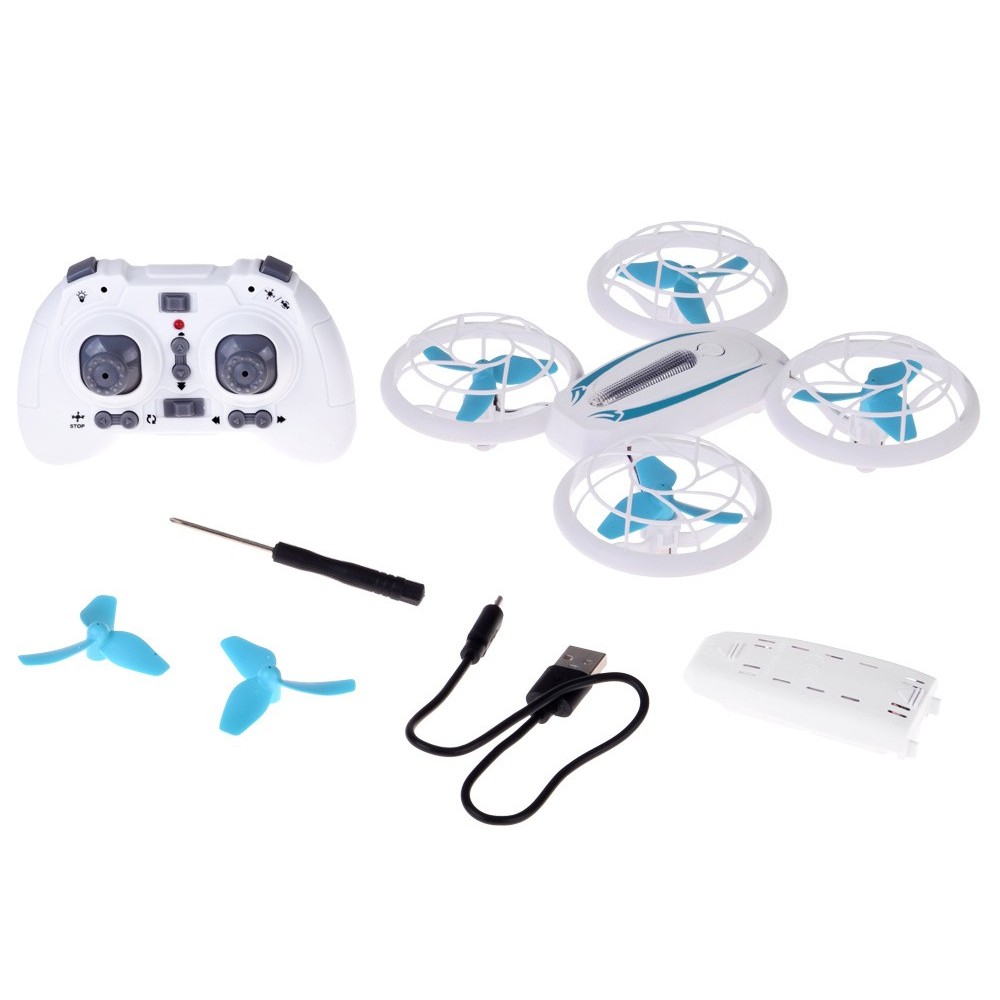 JOKO RC Dron, Akrobatická Kvadrokoptéra s LED svetlom na diaľkové ovládanie, biely