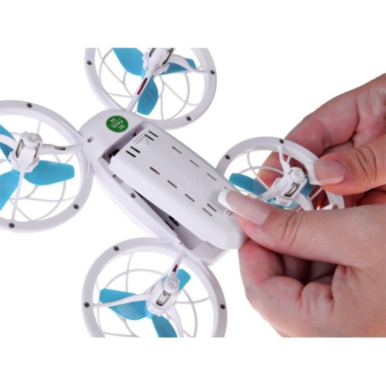 JOKO RC Dron, Akrobatická Kvadrokoptéra s LED svetlom na diaľkové ovládanie, biely