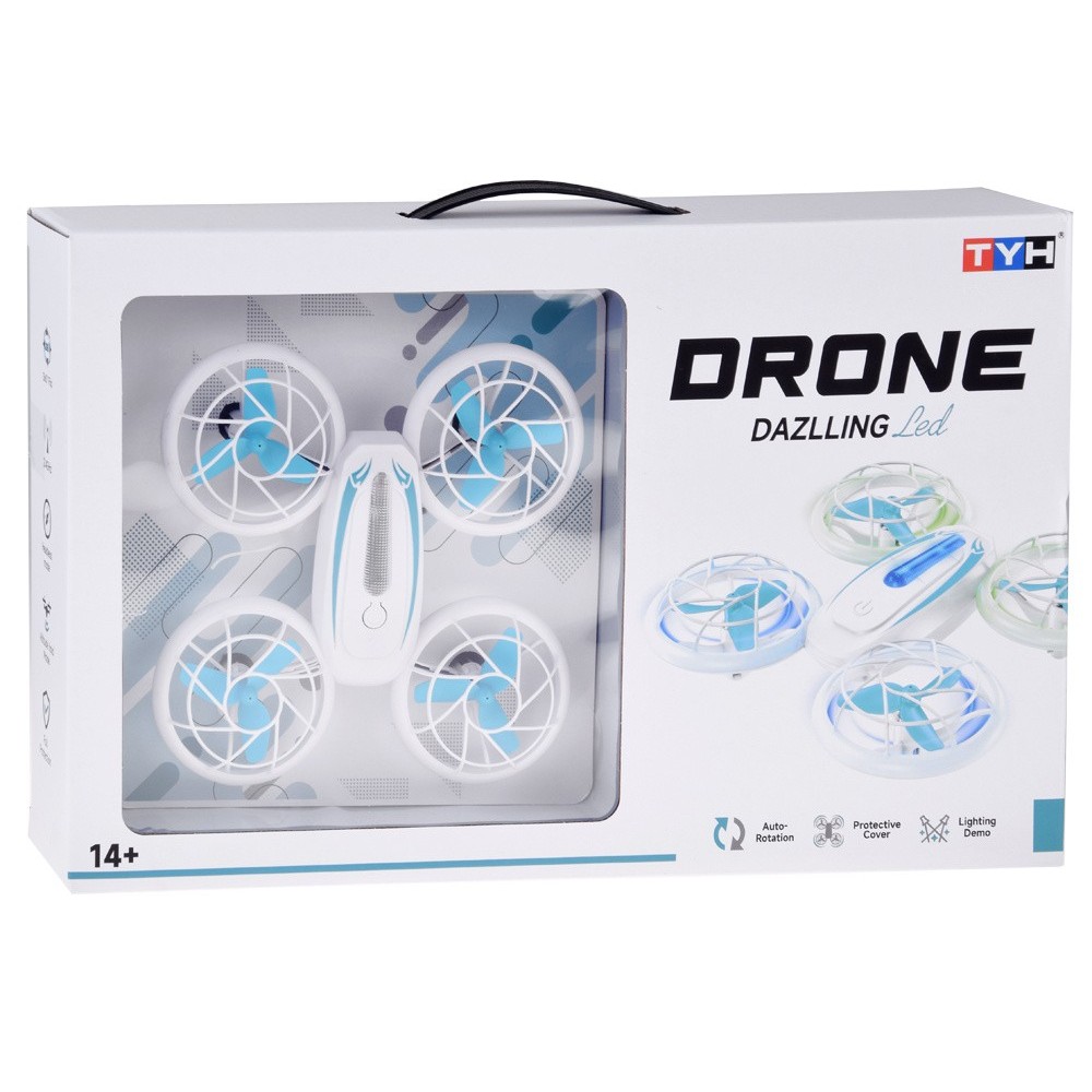 JOKO RC Dron, Akrobatická Kvadrokoptéra s LED svetlom na diaľkové ovládanie, biely