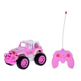 JOKO RC Auto Jeep Off-Road so svetlom na diaľkové ovládanie pre dievčatá, ružové