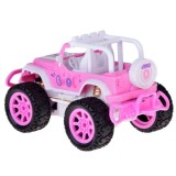 JOKO RC Auto Jeep Off-Road so svetlom na diaľkové ovládanie pre dievčatá, ružové