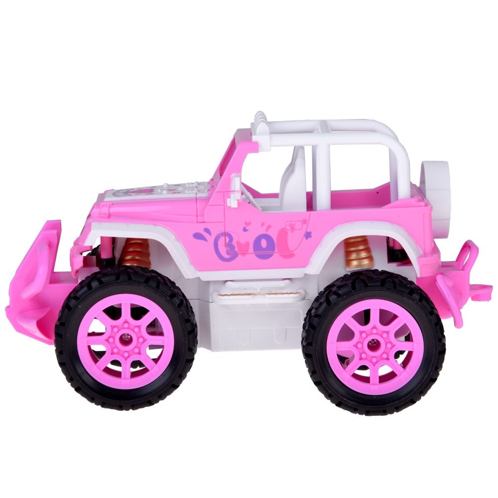 JOKO RC Auto Jeep Off-Road so svetlom na diaľkové ovládanie pre dievčatá, ružové