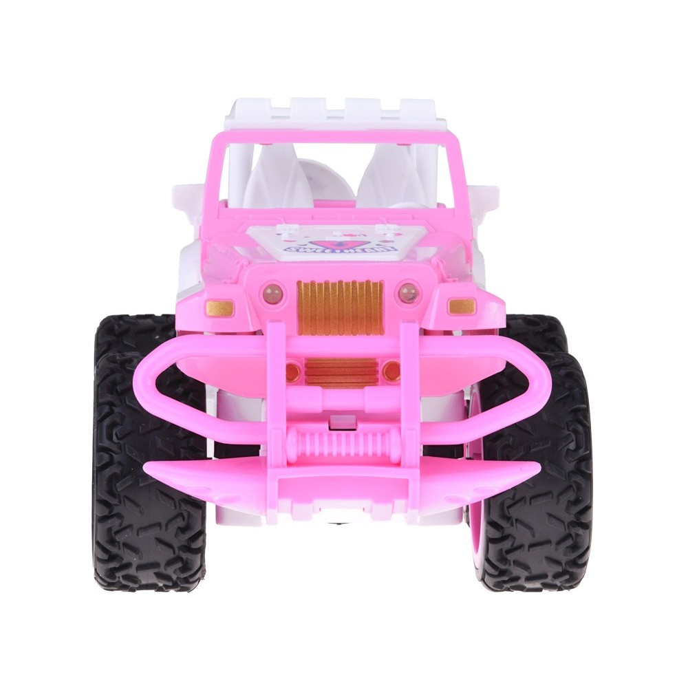 JOKO RC Auto Jeep Off-Road so svetlom na diaľkové ovládanie pre dievčatá, ružové