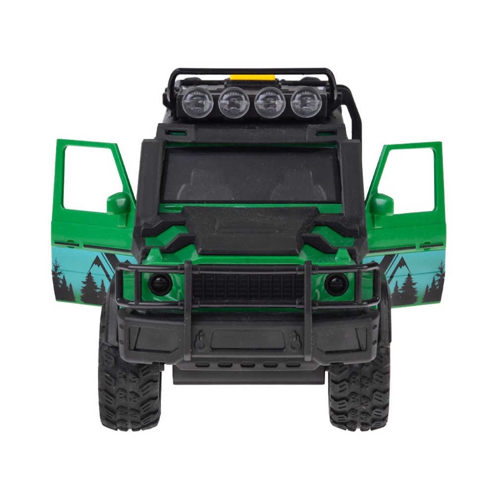 JOKO Terénne Auto Off-road so svetlom a zvukom + príves na prepravu Motoriek + Motorka