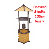 MKSTOR Drevená studňa do záhrady dekoračná 135cm, masív ST22