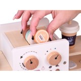 JOKO Detská Drevená Kaviareň, Cukráreň s Kávovarom, Pokladňou + zákusky, cupcakes, muffiny