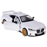 JOKO Kovový Model Auto BMW 3.0 CSL s otváracími dverami, so svetlom a zvukom, biele