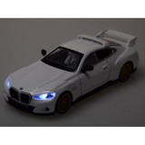 JOKO Kovový Model Auto BMW 3.0 CSL s otváracími dverami, so svetlom a zvukom, biele