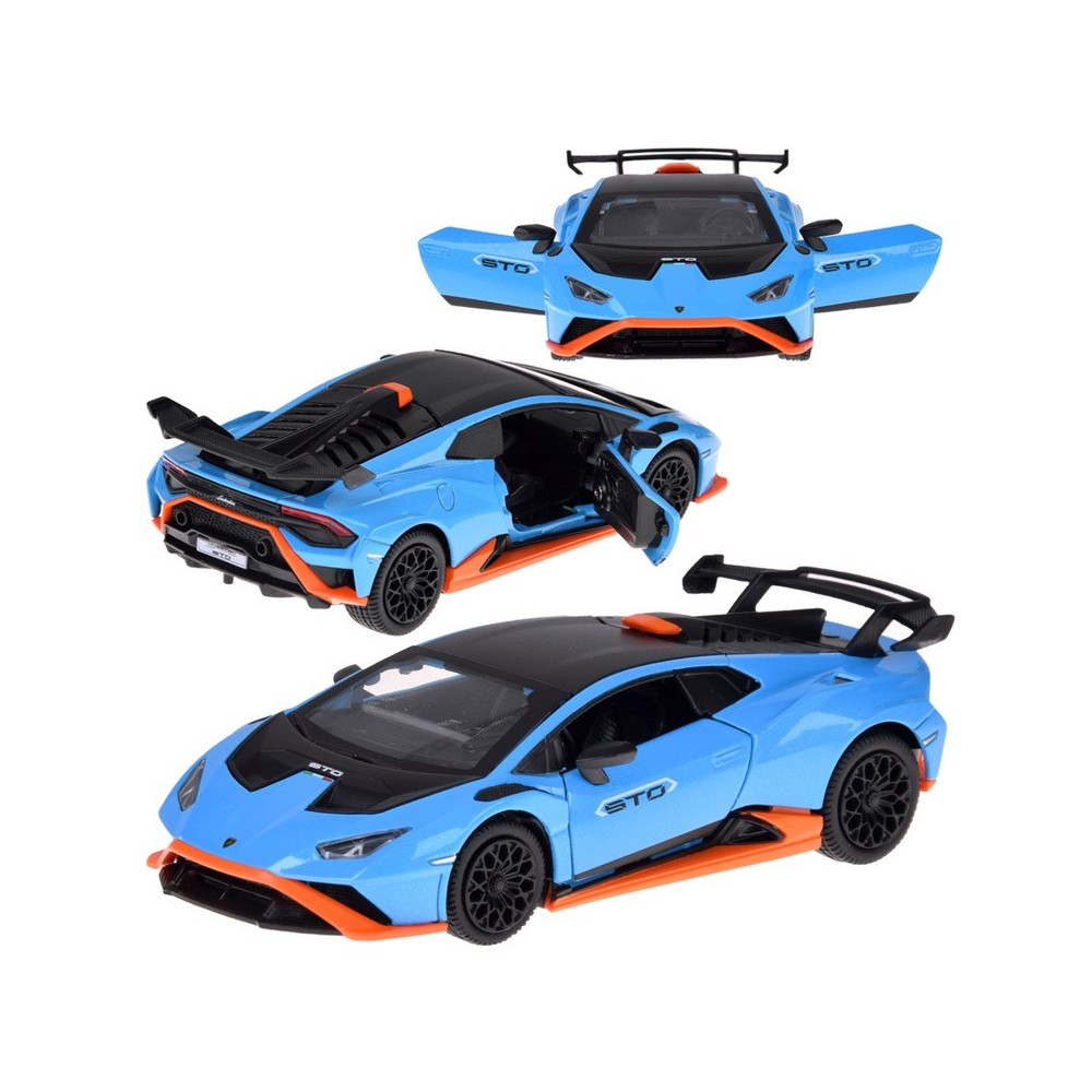 JOKO Kovové Auto Lamborghini Huracan STO so svetlom a zvukom 1:32, na batérie, modré