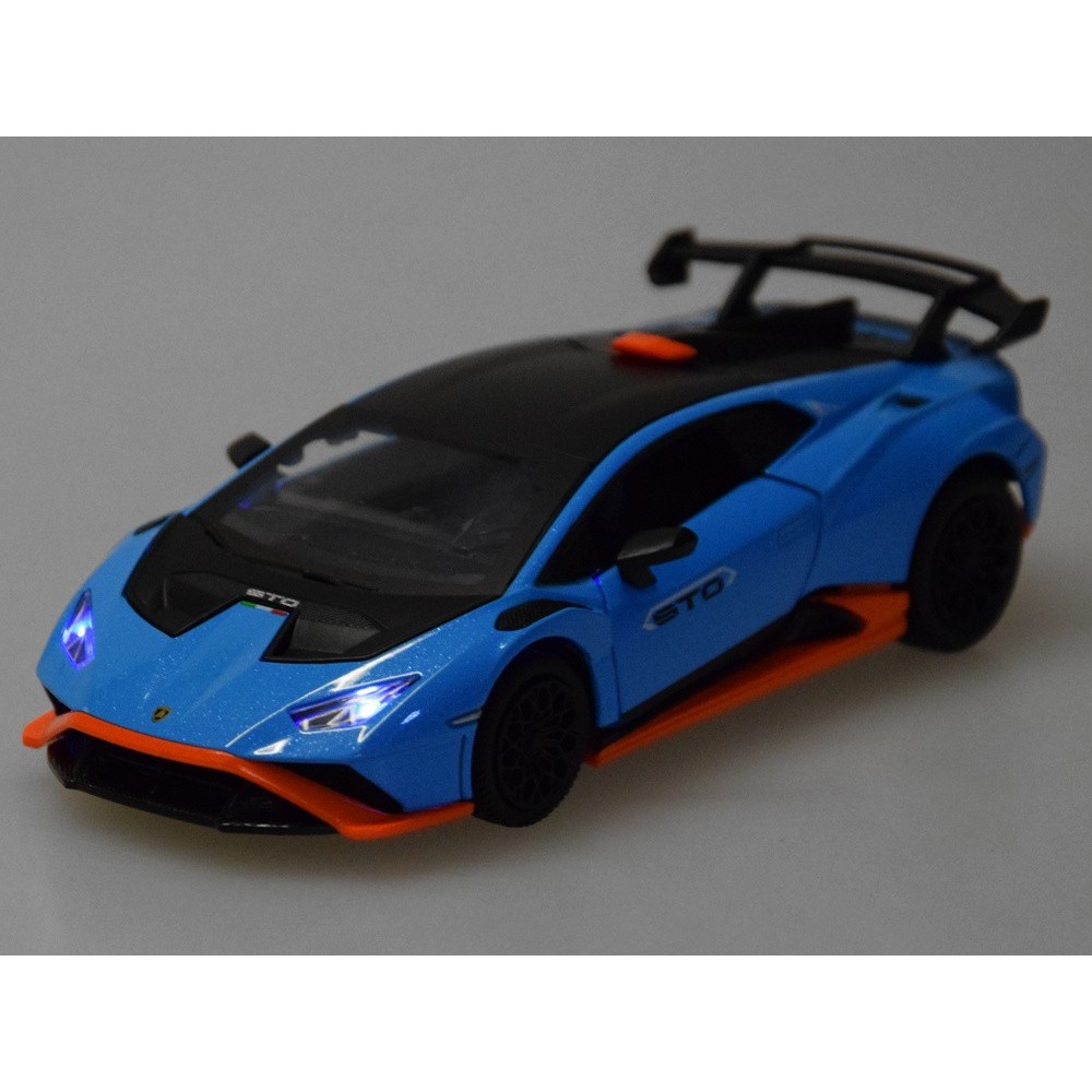JOKO Kovové Auto Lamborghini Huracan STO so svetlom a zvukom 1:32, na batérie, modré