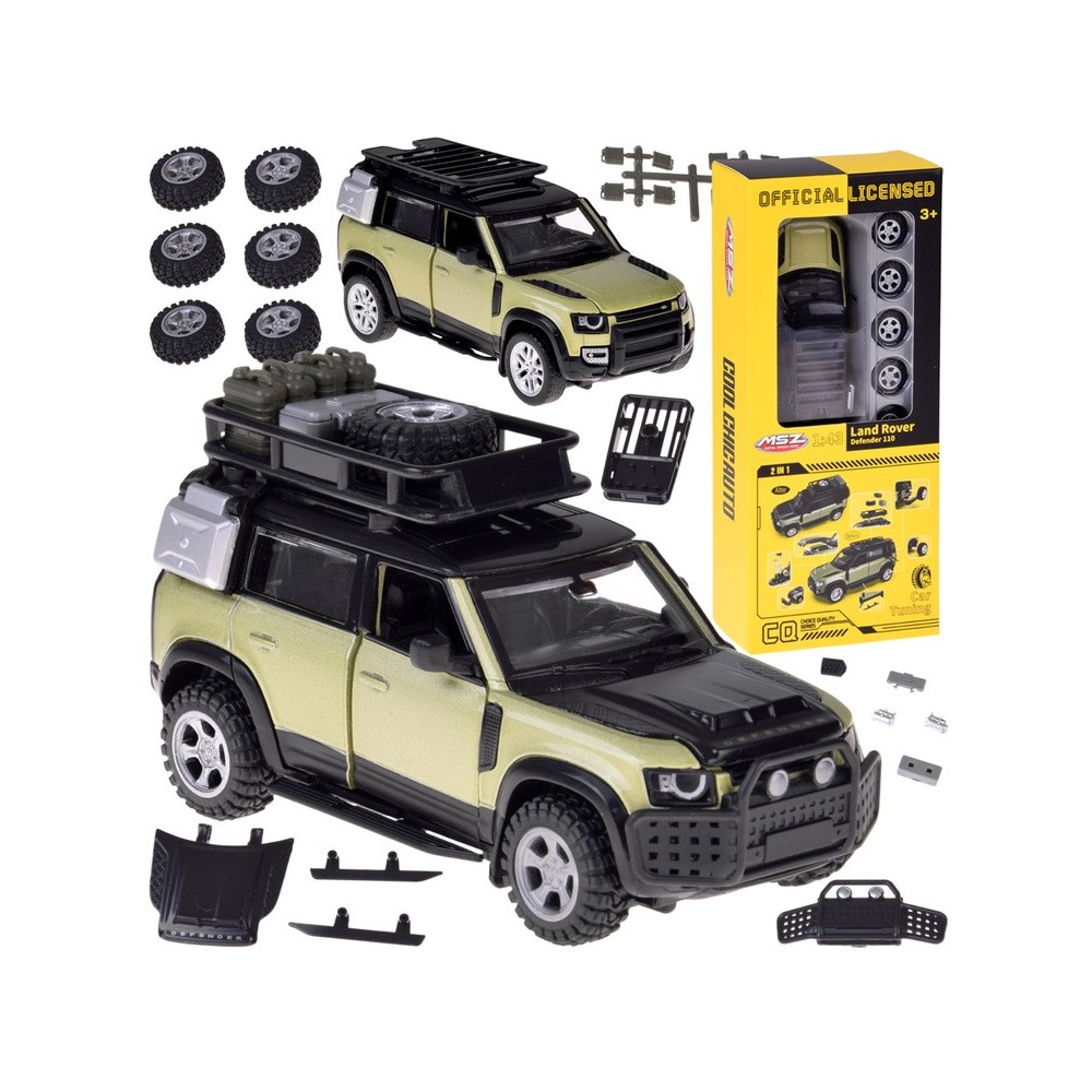 JOKO Tuningová Sada Kovové Auto Licencovaný Land Rover Defender 110, otváracie dvere, zelené