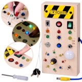 JOKO Drevená Montessori Elektrická Tabuľa, doska s LED svetlom