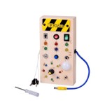 JOKO Drevená Montessori Elektrická Tabuľa, doska s LED svetlom