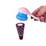 JOKO Detská Drevená Zmrzlináreň ICE CREAM, vozík so zmrzlinou + 8 druhov zmrzliny so suchým zipsom