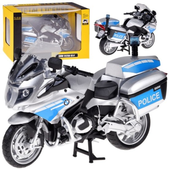 JOKO Kovový Model Policajná Motorka BMW R1250 RT-P 1:12, strieborná