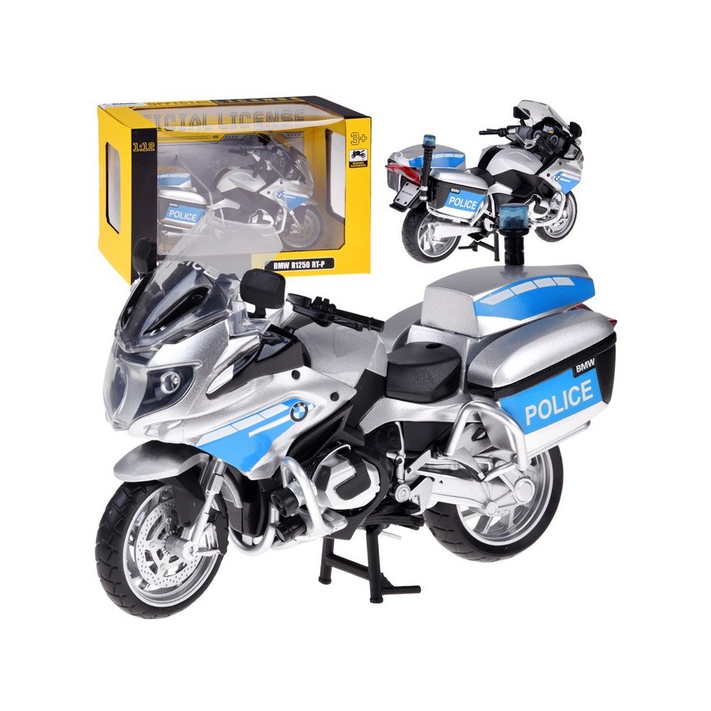 JOKO Kovový Model Policajná Motorka BMW R1250 RT-P 1:12, strieborná