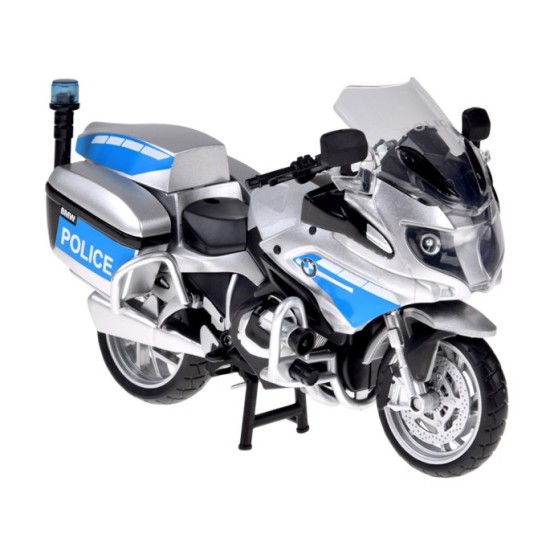 JOKO Kovový Model Policajná Motorka BMW R1250 RT-P 1:12, strieborná