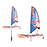 JOKO RC WINDSURFER plávajúci vo VODE na diaľkové ovládanie + Figúrka Windsurfera, nabíjačka, Led svetlo, modrý