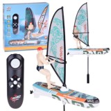 JOKO RC WINDSURFER plávajúci vo VODE na diaľkové ovládanie + Figúrka Windsurfera, nabíjačka, Led svetlo, zelený