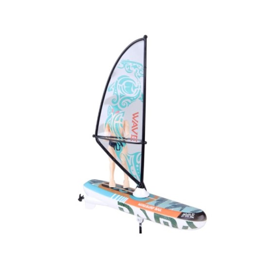 JOKO RC WINDSURFER plávajúci vo VODE na diaľkové ovládanie + Figúrka Windsurfera, nabíjačka, Led svetlo, zelený