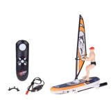 JOKO RC WINDSURFER plávajúci vo VODE na diaľkové ovládanie + Figúrka Windsurfera, nabíjačka, Led svetlo, žltý