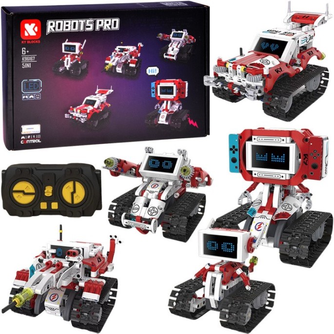 JOKO Technická stavebnica Robots Pro KY 5v1 s LED displejom na diaľkové ovládanie