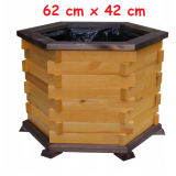 MKSTOR Drevený kvetináč z masívu 62x42cm, lakovaný D32