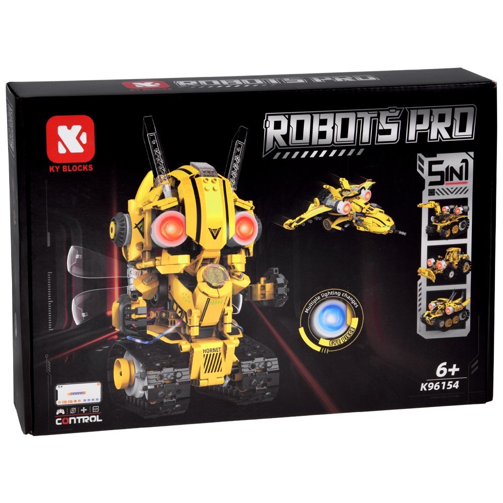 JOKO Technická stavebnica 5v1 Robot s LED svetlom na diaľkové ovládanie