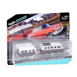 Maisto Sada Kovový Model Auto Volkswagen VAN Samba s Obytným Prívesom 1:64