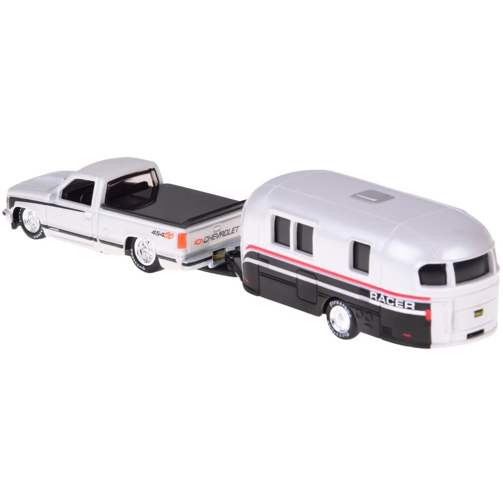 Maisto Kovové Auto Chevrolet 454 SS Pick-up s Obytným Prívesom 1:64