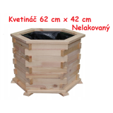 MKSTOR Drevený kvetináč z masívu 62x42cm, natural