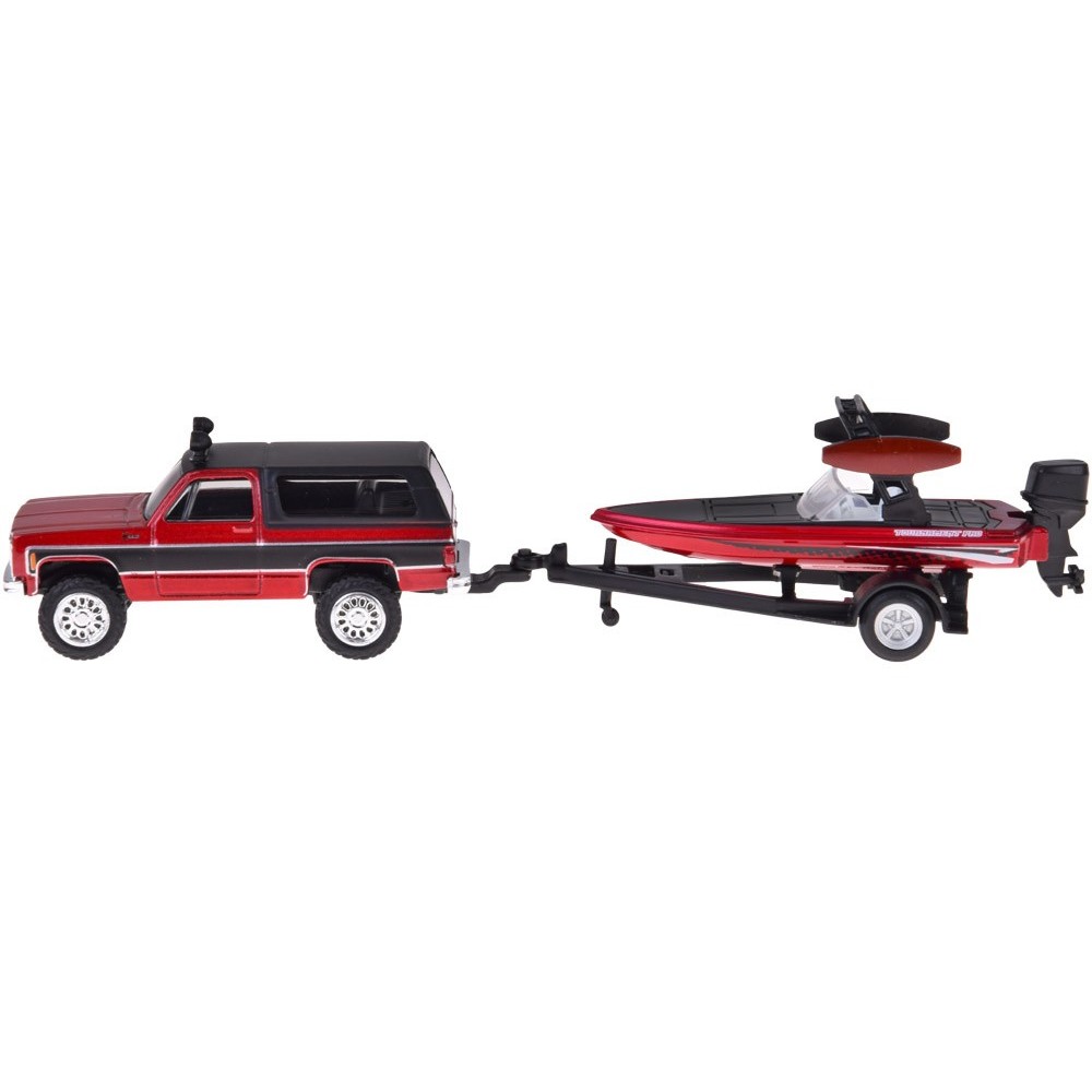 Maisto Kovové Auto Chevrolet K5 Blazer s prívesom a člnom 1:64