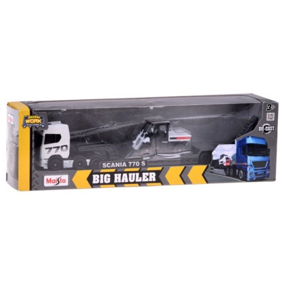 Maisto Licencovaná Sada Kovové auto SCANIA 770S 1:64 + Náves s Buldozérom