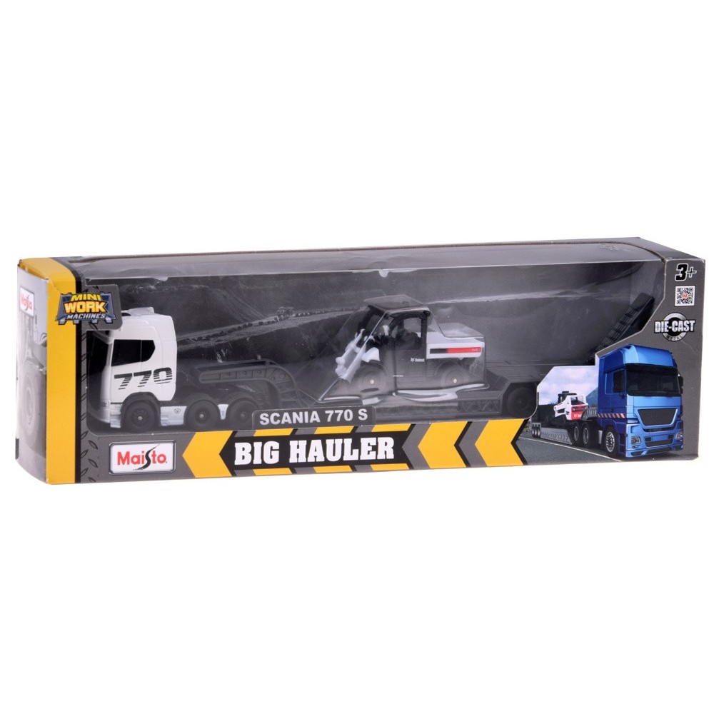 Maisto Licencovaná Sada Kovové auto SCANIA 770S 1:64 + Náves s Buldozérom