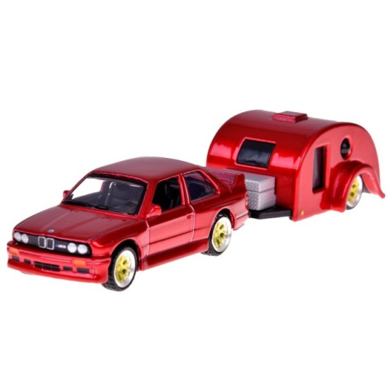 Maisto, Kovový licenciovaný model BMW M3 1988 s prívesom, 1:64