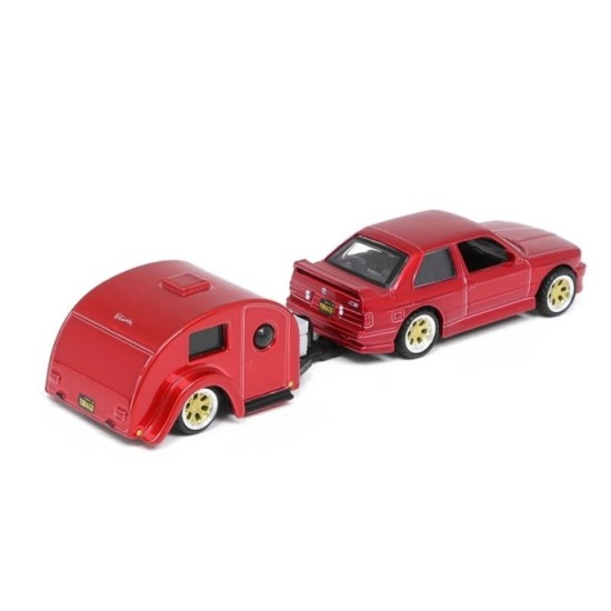 Maisto, Kovový licenciovaný model BMW M3 1988 s prívesom, 1:64